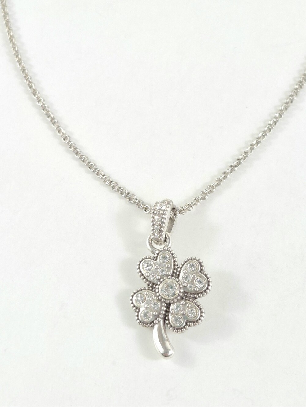 Brighton Crystal Shamrock Pendant Necklace